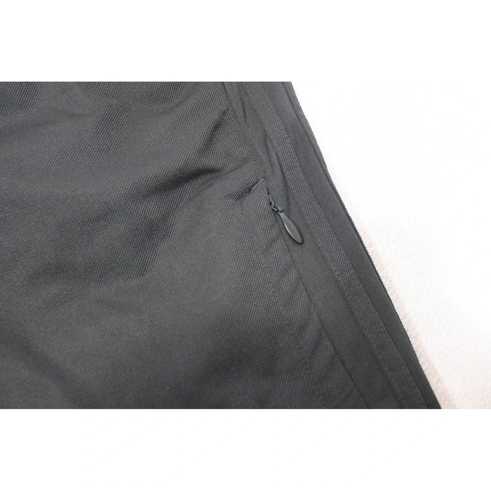 Adidas Track Pants Mens XL Black 3 Stripe Zipper Pockets Athletic Excellent